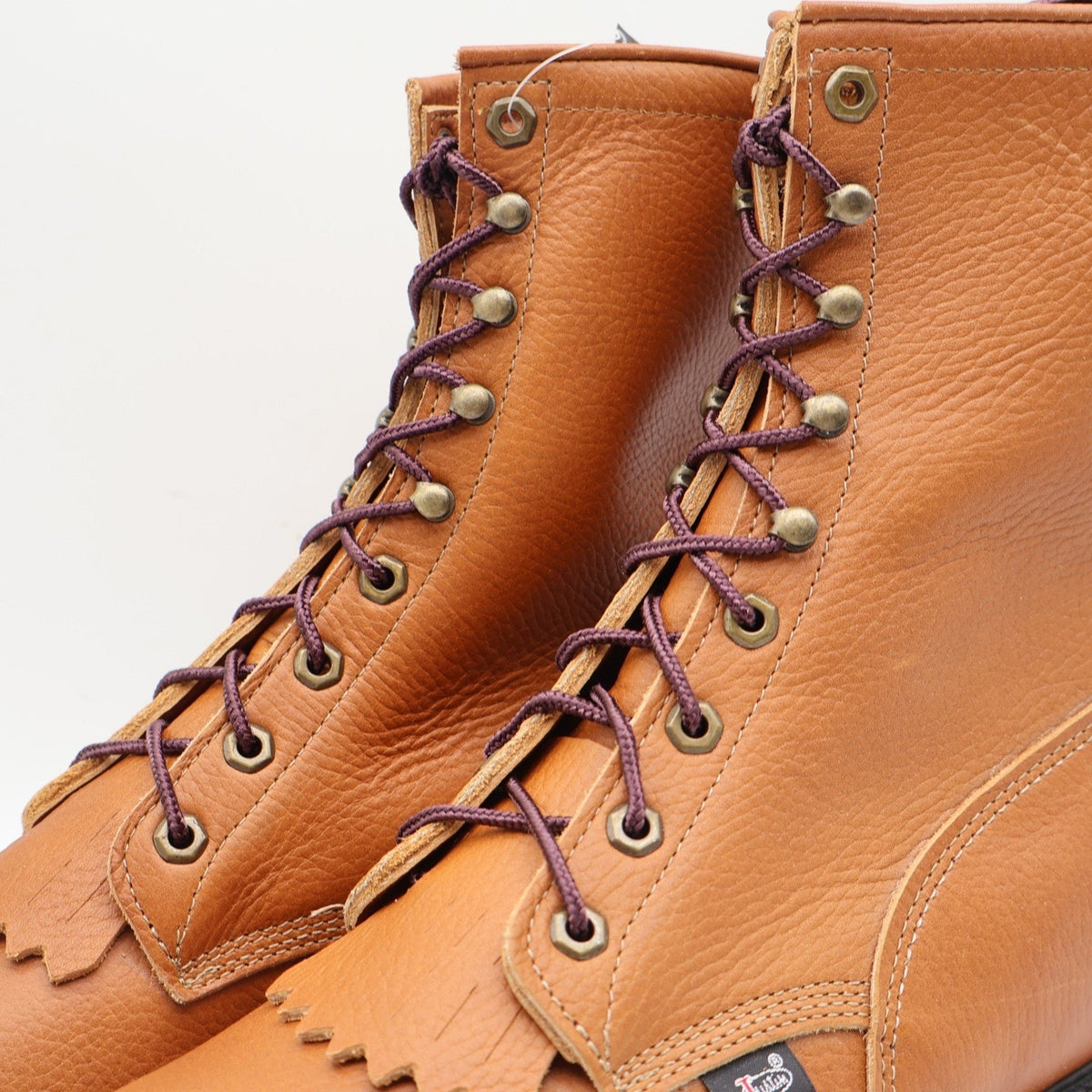 Justin Work Boots Mens 12 EE 8" Copper Caprice Leather USA Made 762 New
