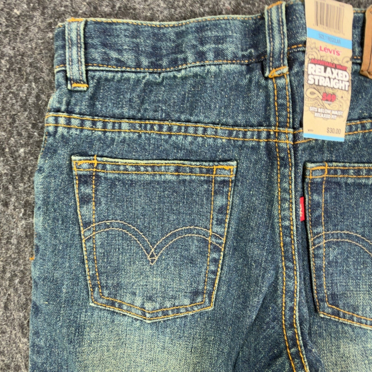 Levi's Y2K 549 Relaxed Straight Jean Shorts Boys 7 Reg Blue Denim NWT