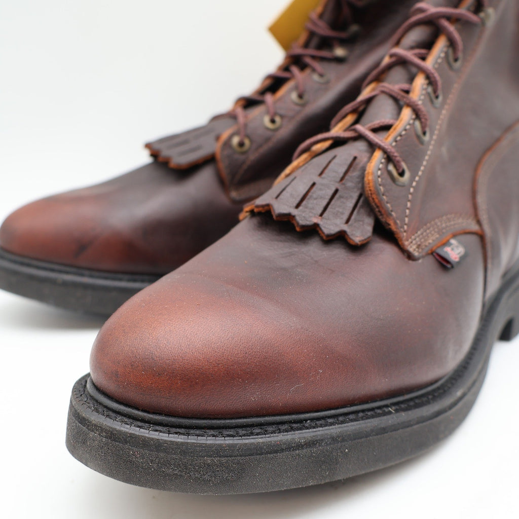 Justin 761 Double Comfort Kiltie Work Boots Men's 13 EE Brown USA Made Deadstock