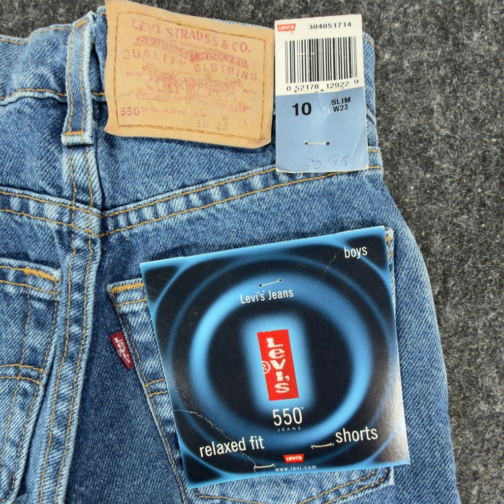 Levi's 550 Relaxed Fit Denim Shorts Mens 28 Blue Cotton Modern Excellent