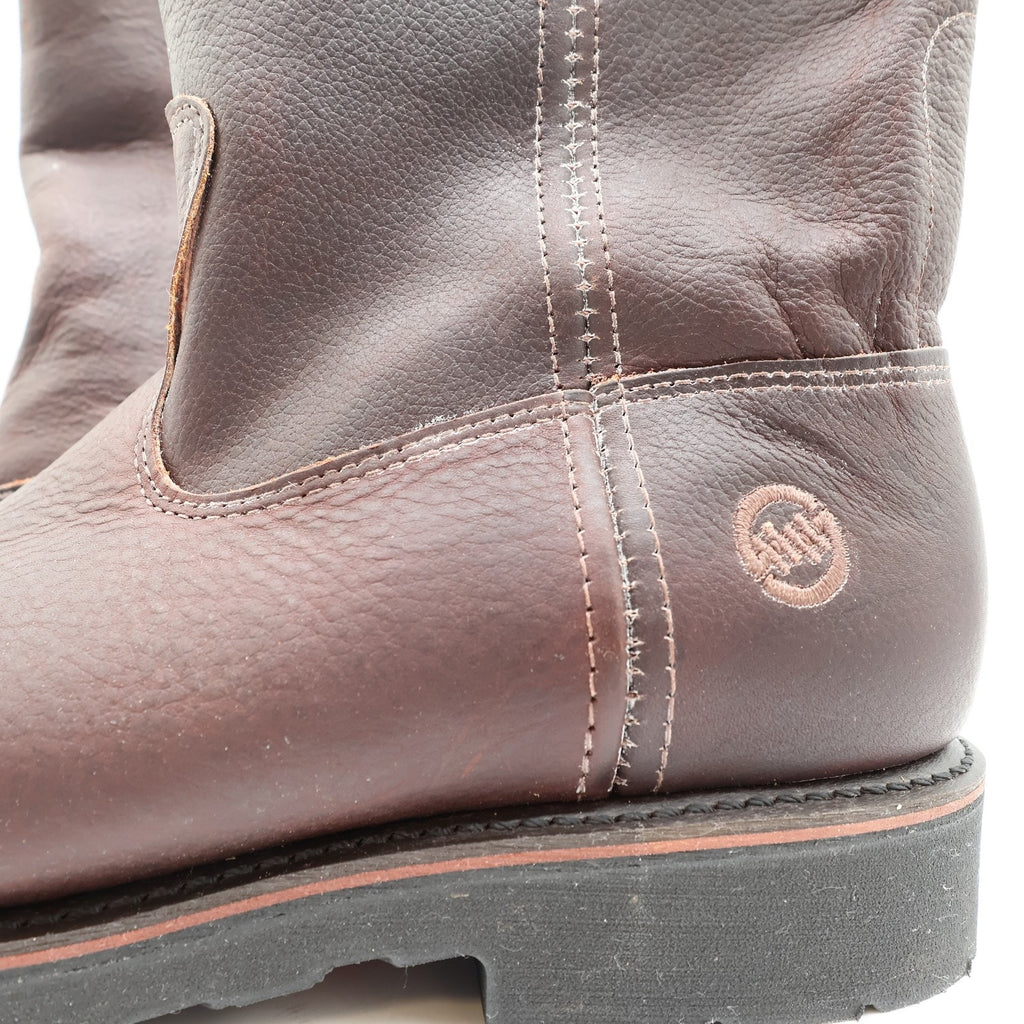 Double-H Boots Mens 12 EE USA Brown Leather Ranch Wellington Work Boots NIB 3730