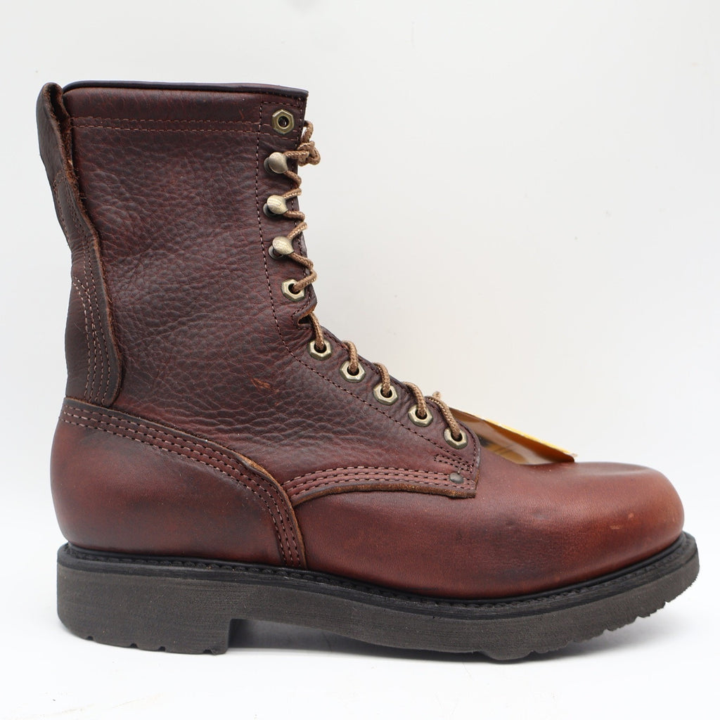 Carolina 8006 Work Boots Mens 9.5 D Brown Briar Pitstop Leather Steel Toe USA