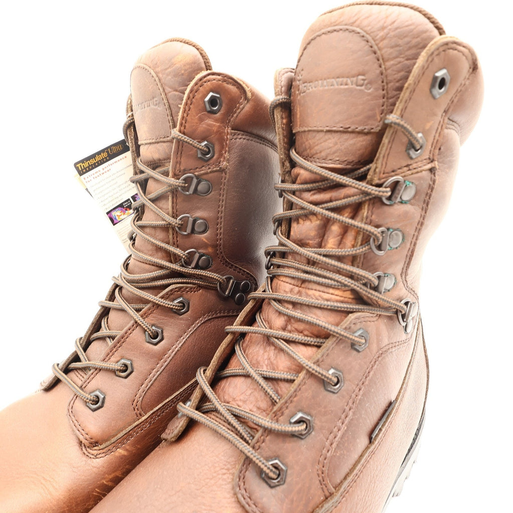 Browning 30203 Hunting Boots Mens 12 Red Brown Leather Waterproof NWT