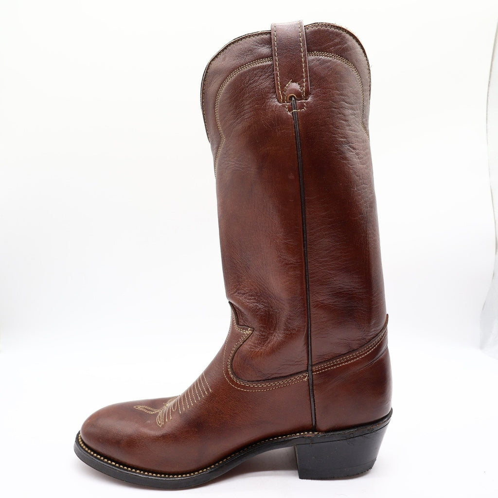Laredo Vintage 90s Western Boots Mens 9 D Chocolate Brown Leather 2723 NIB - take2supply