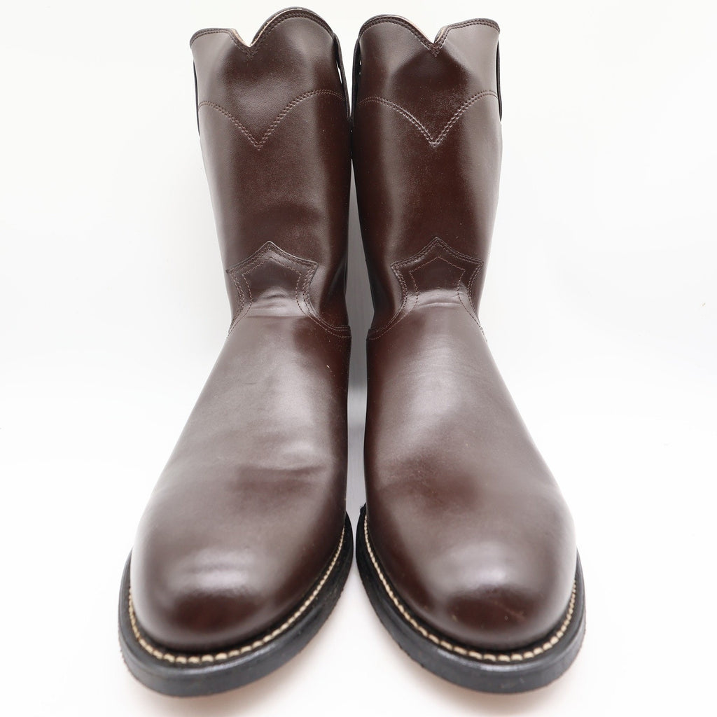 Justin Vintage Cowboy Boots Mens 11 D Brown Leather Deadstock 3132M