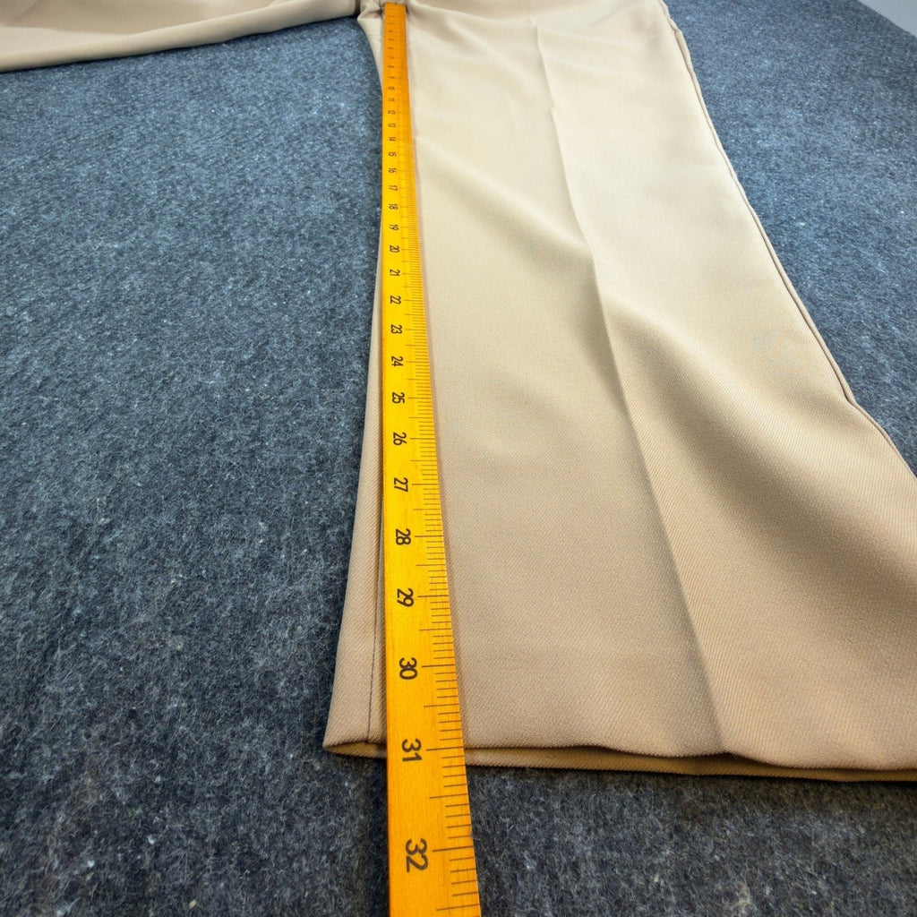 Donnkenny Pants Womens 38 Vintage 70s Beige Stretch Elastic Waist Made USA NWT