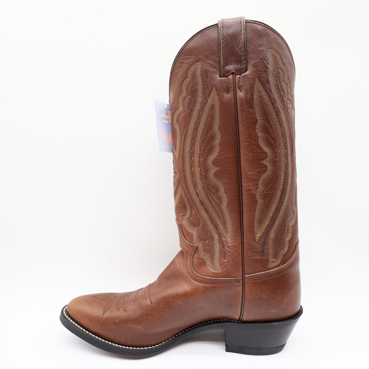 Justin 2417 Cowboy Boots Mens 9 D Coffee Saltillo Brown Leather NWT