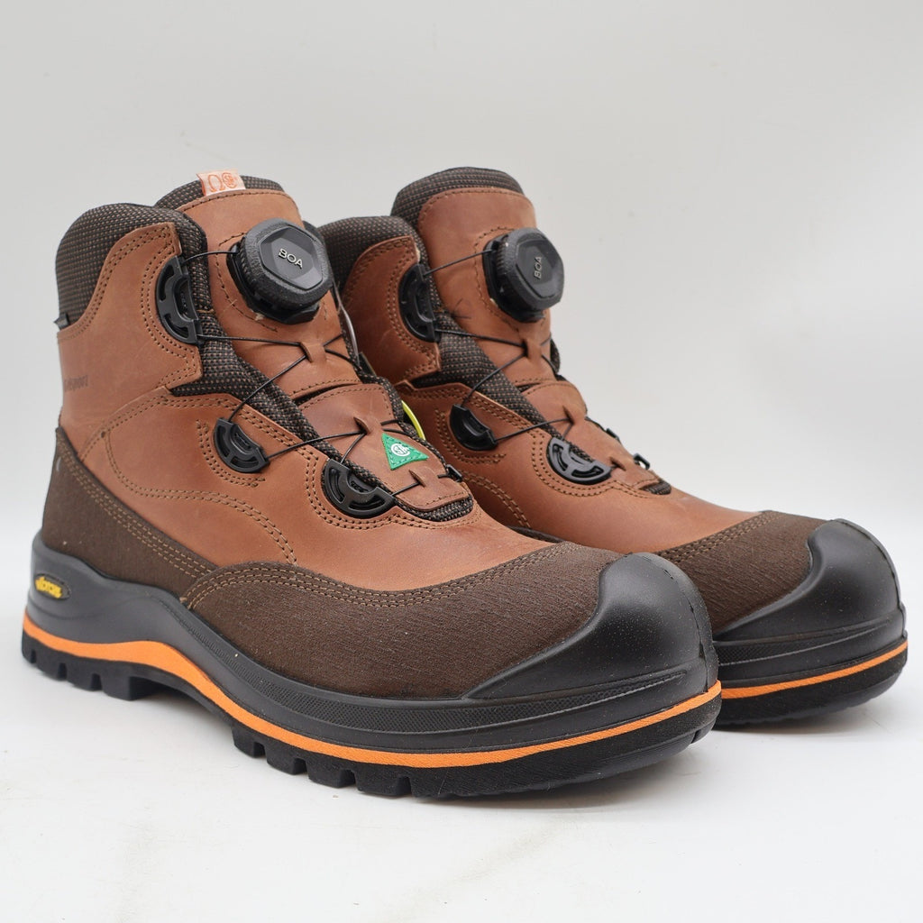Grisport BOA Wolf Safety Boots Mens 9 Brown Leather Waterproof Vibram 702381c3t