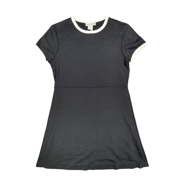 Angel Jones Vintage 70s Ringer Mini Dress Women Medium Black Acrylic New C613 - take2supply
