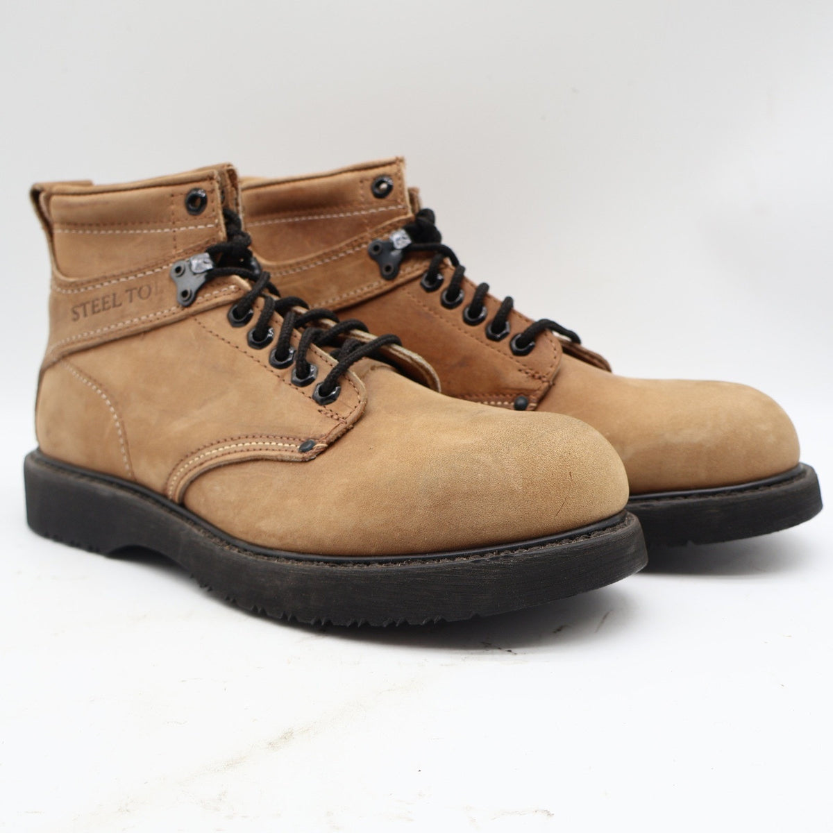 Carolina Steel Toe Boots Mens 9 D Vintage Tan Leather 4Comfort Work Made in USA - take2supply