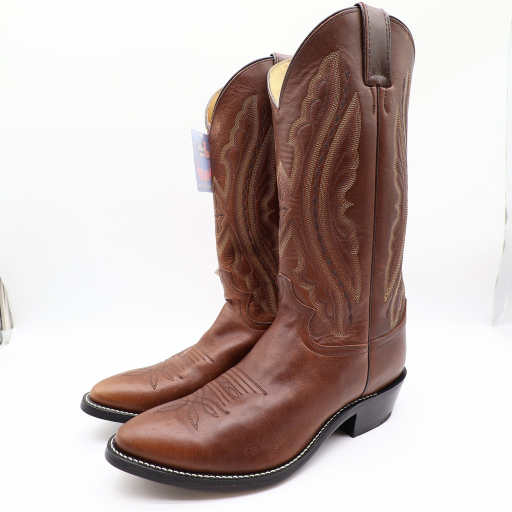 Justin 2417 Cowboy Boots Mens 9 D Coffee Saltillo Brown Leather NWT