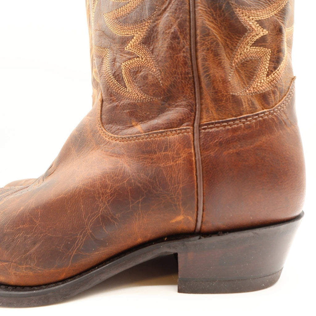 Justin 2704 Cowboy Boots Mens 10 EE Tan Distressed Vintage Goat Leather NWT