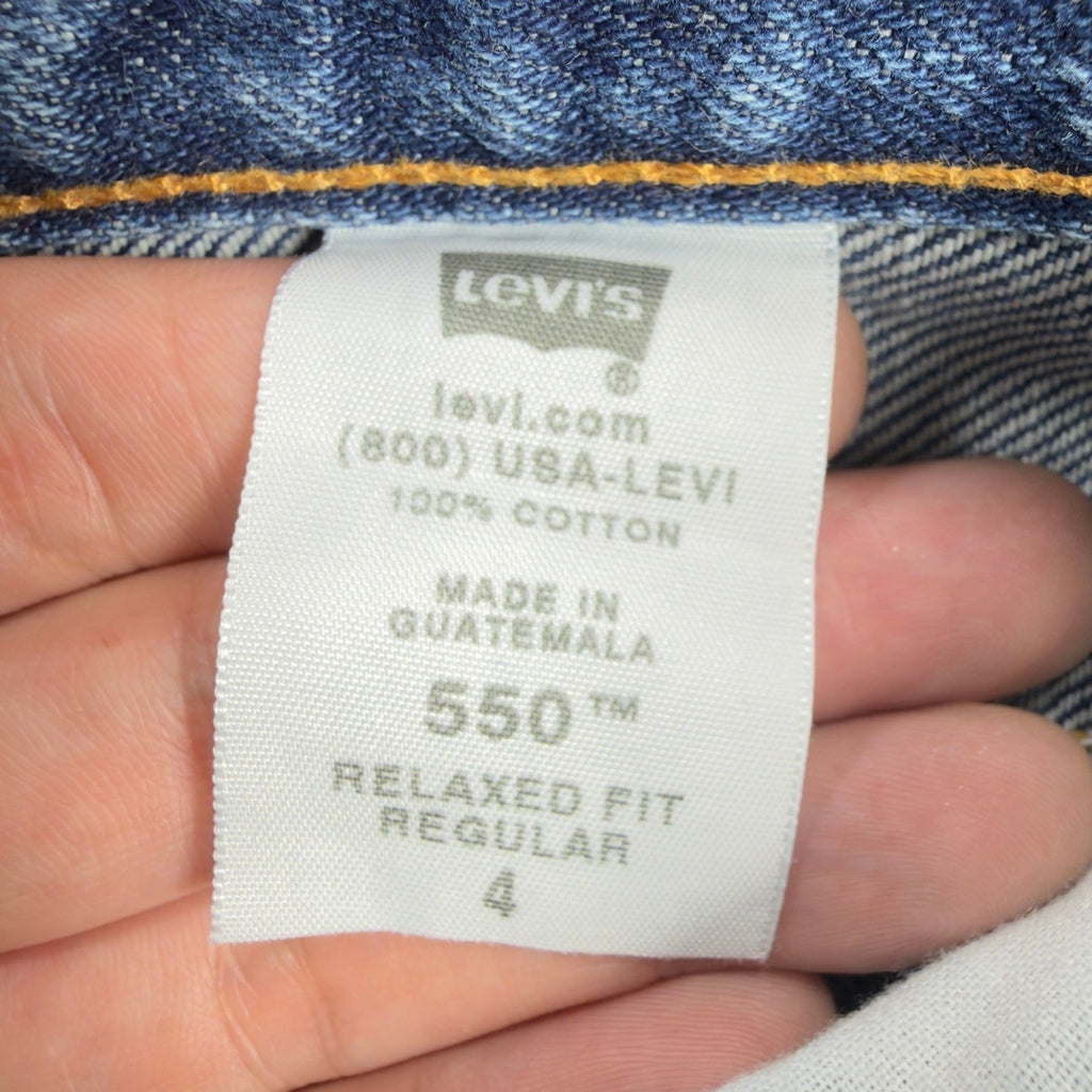 Levi's Vintage 90s Boys 4 Regular 550 Relaxed Fit Jeans Blue Denim NWT