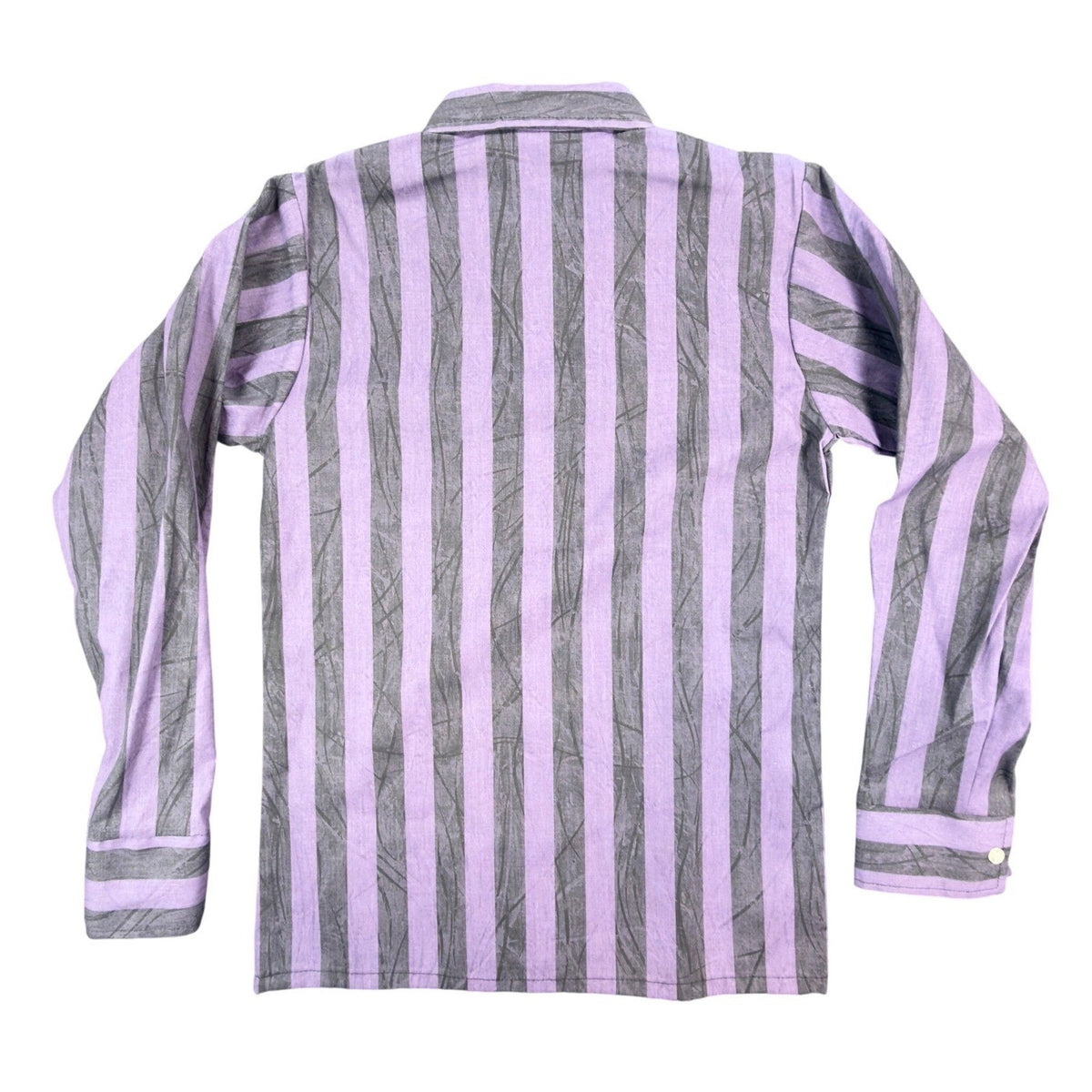 Sands Point Vintage 80s Shirt Boys 14 Purple Grey Striped USA
