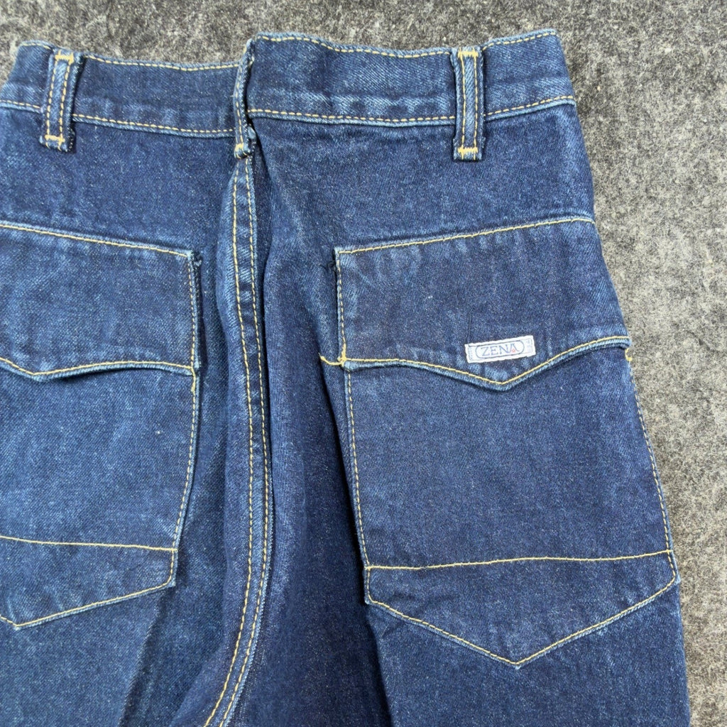 Zena Vintage 90s Jeans Womens 7 Blue Cotton Denim High Rise Tapered Leg NWT USA