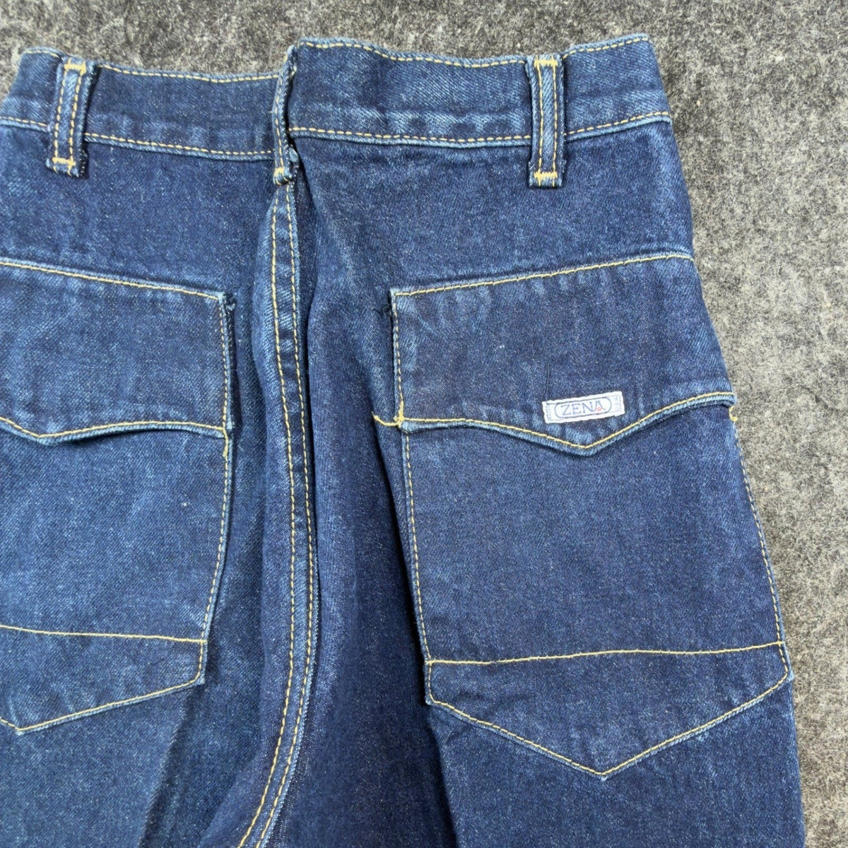 Zena Vintage 90s Jeans Womens 7 Blue Cotton Denim High Rise Tapered Leg NWT USA