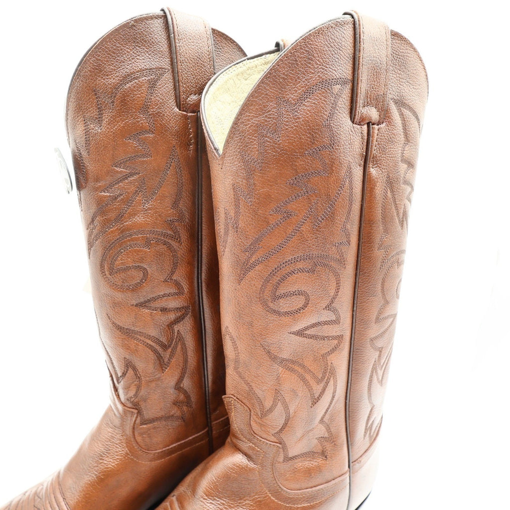 Justin Vintage 1450 Western Cowboy Boots Mens 9 D Tan Brown Leather NIB NWT