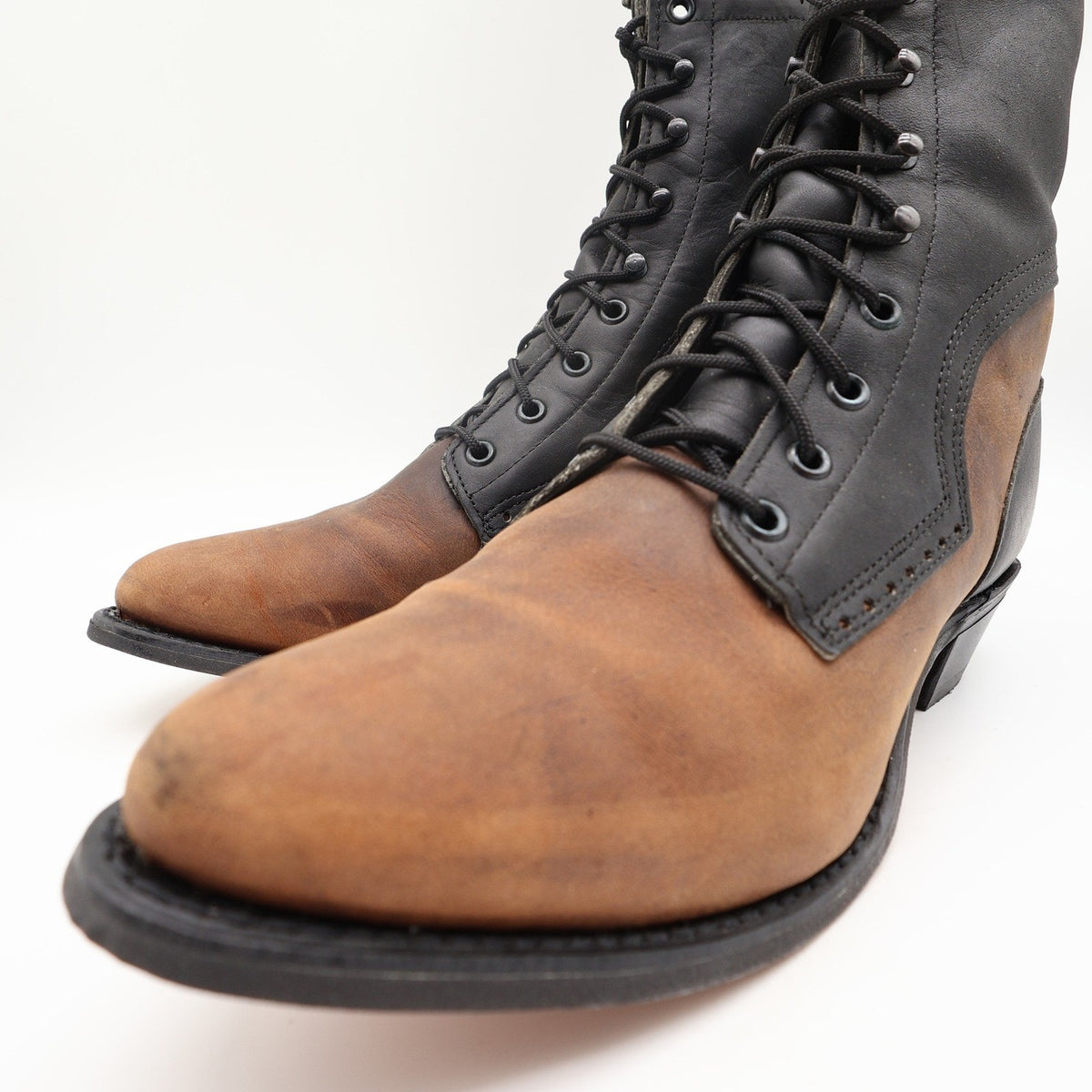 Wrangler Rugged Wear 8-Inch Dress Packer Boots Women's 9 Gaucho Crazyhorse Black NWT