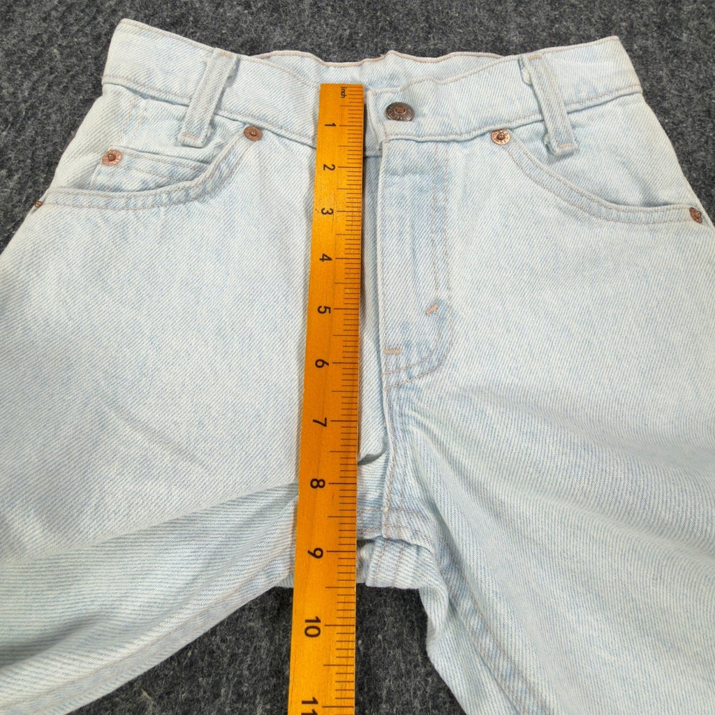 Levi's Vintage 90s 550 Shorts Boys 8 Light Wash Denim Orange Tab Made in USA NWT - take2supply