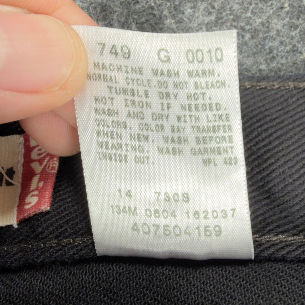 Levi's Y2K 550 Relaxed Fit Jeans Boys 29x30 Black Cotton Deadstock NWT