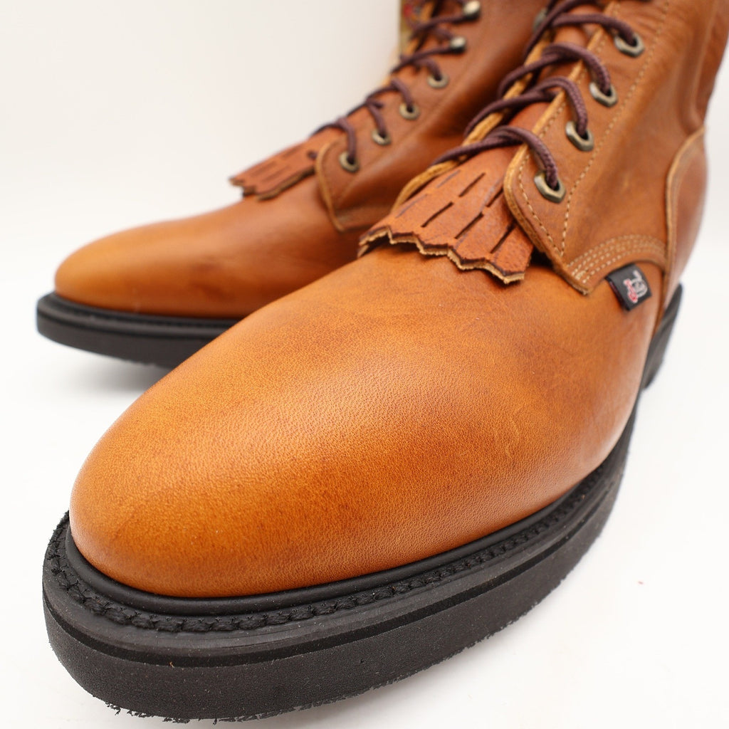 Justin 762 Work Boots Mens 13D Copper Caprice Leather Made in USA New With Box