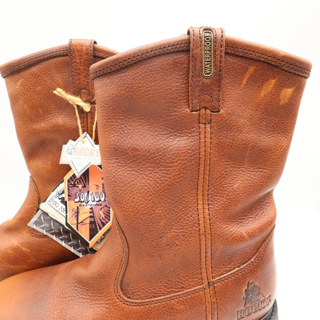 Rocky IronClad 11-Inch Waterproof Tan Leather Wellington Work Boots Men's 11M NWT
