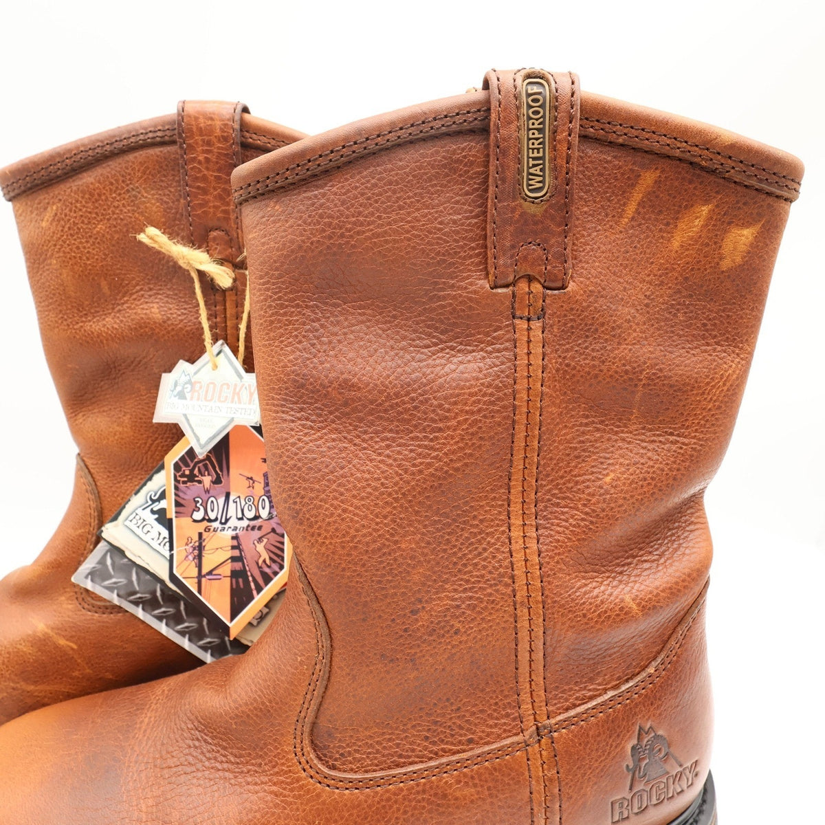 Rocky IronClad 11-Inch Waterproof Tan Leather Wellington Work Boots Men's 11M NWT