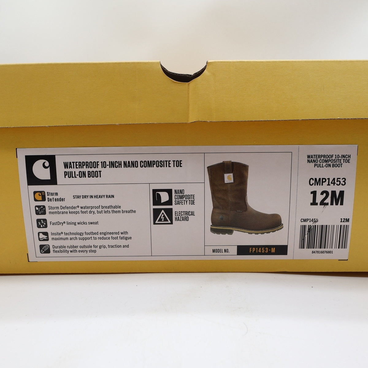 Carhartt Modern Work Boots Mens 12 M Brown Leather Safety Composite Toe NWT - take2supply