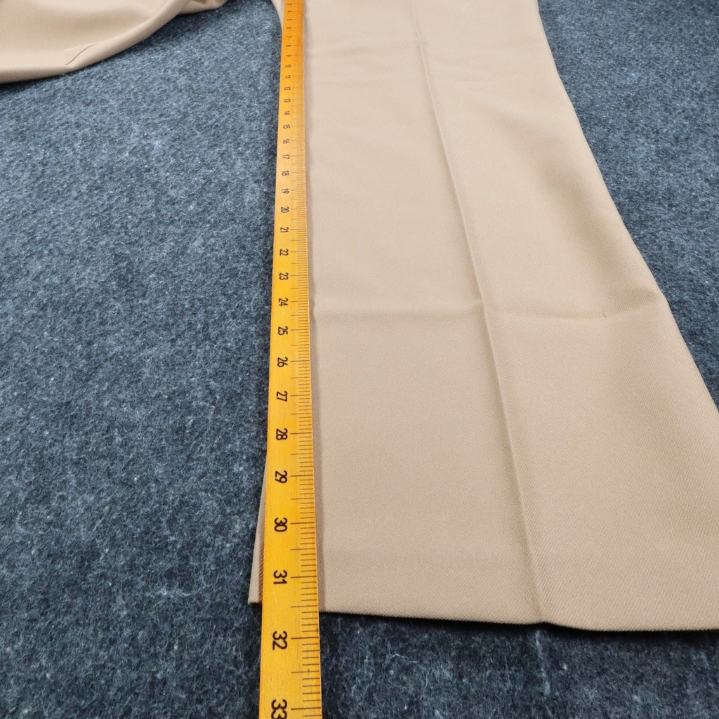 Rhondaly NY Dress Pants Womens 20 Vintage 70s Beige Polyester Straight Leg NWT