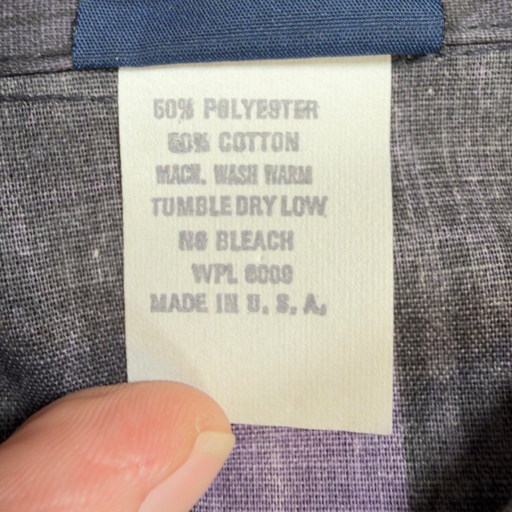 Sands Point Vintage 80s Shirt Boys 14 Purple Grey Striped USA