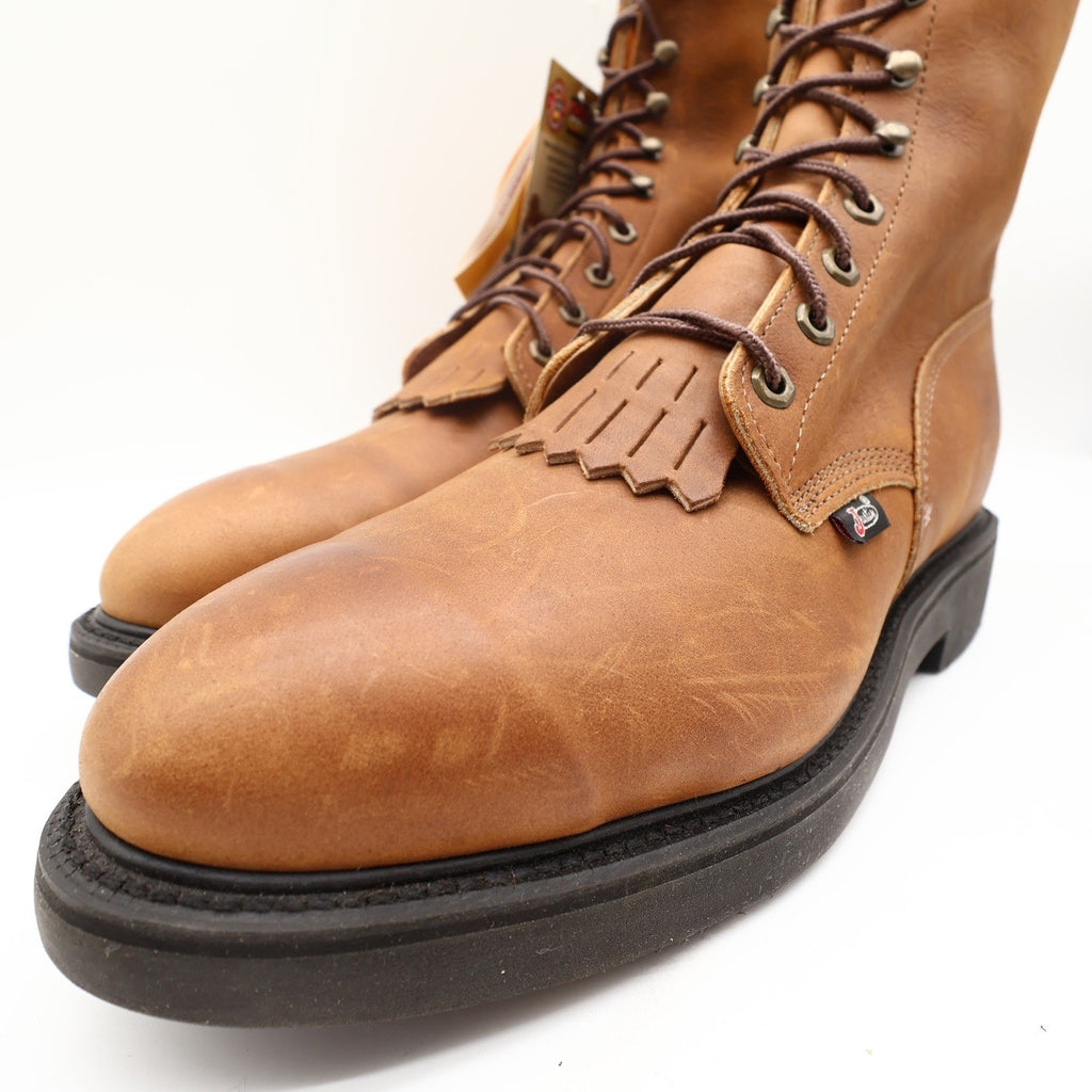 Justin Modern Work Boots Mens 11 D Aged Bark Leather Steel Toe 764 NWT Box