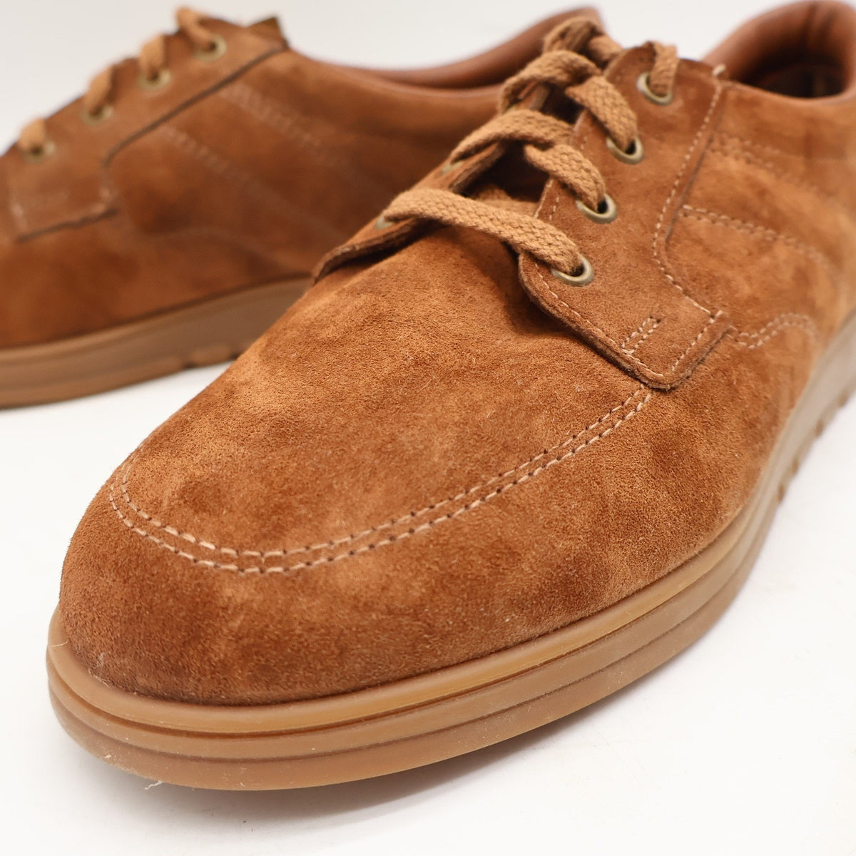 Vintage 90s Hush Puppies Cosmo Chestnut Suede Oxfords Men's 8M USA Deadstock
