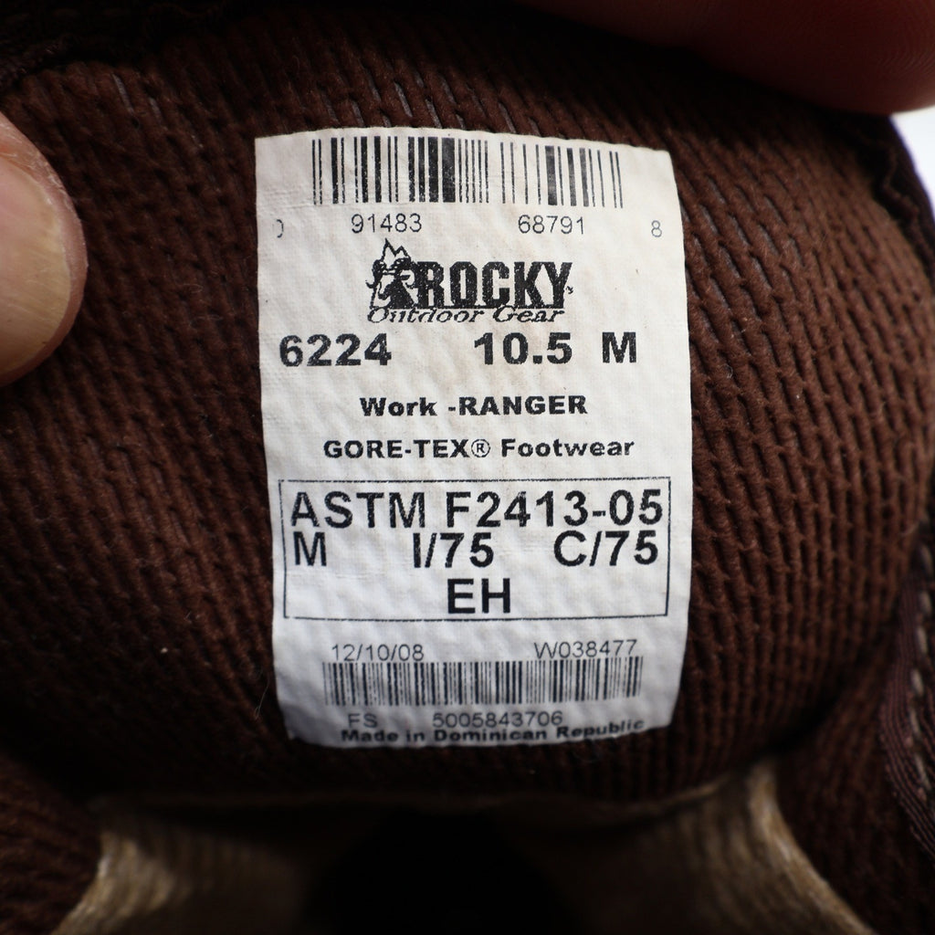 Rocky 2000s Ranger Steel Toe Work Boots Mens 10.5 M Brown Leather GORE-TEX NWT