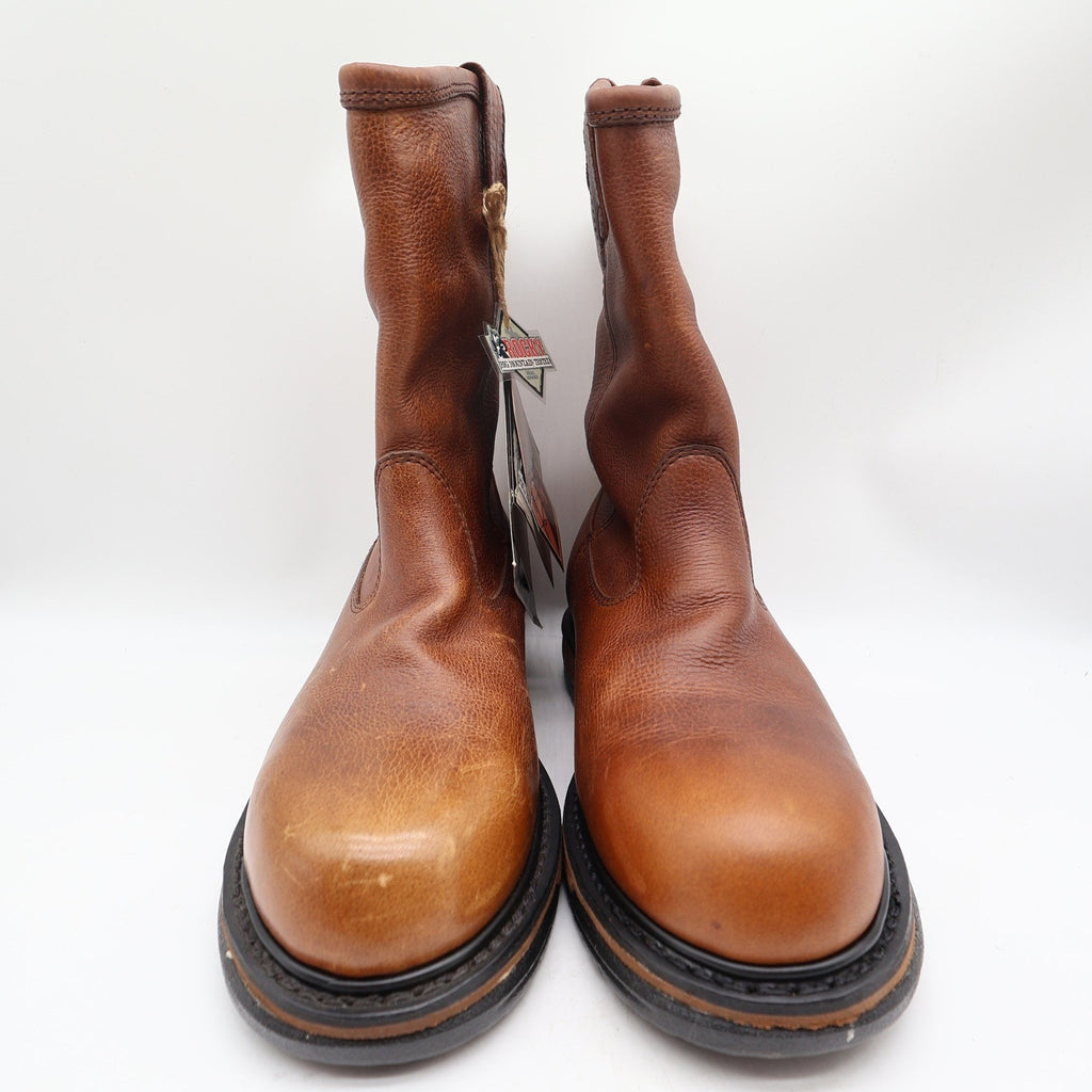 Rocky IronClad 11-Inch Waterproof Tan Leather Wellington Work Boots Men's 11M NWT