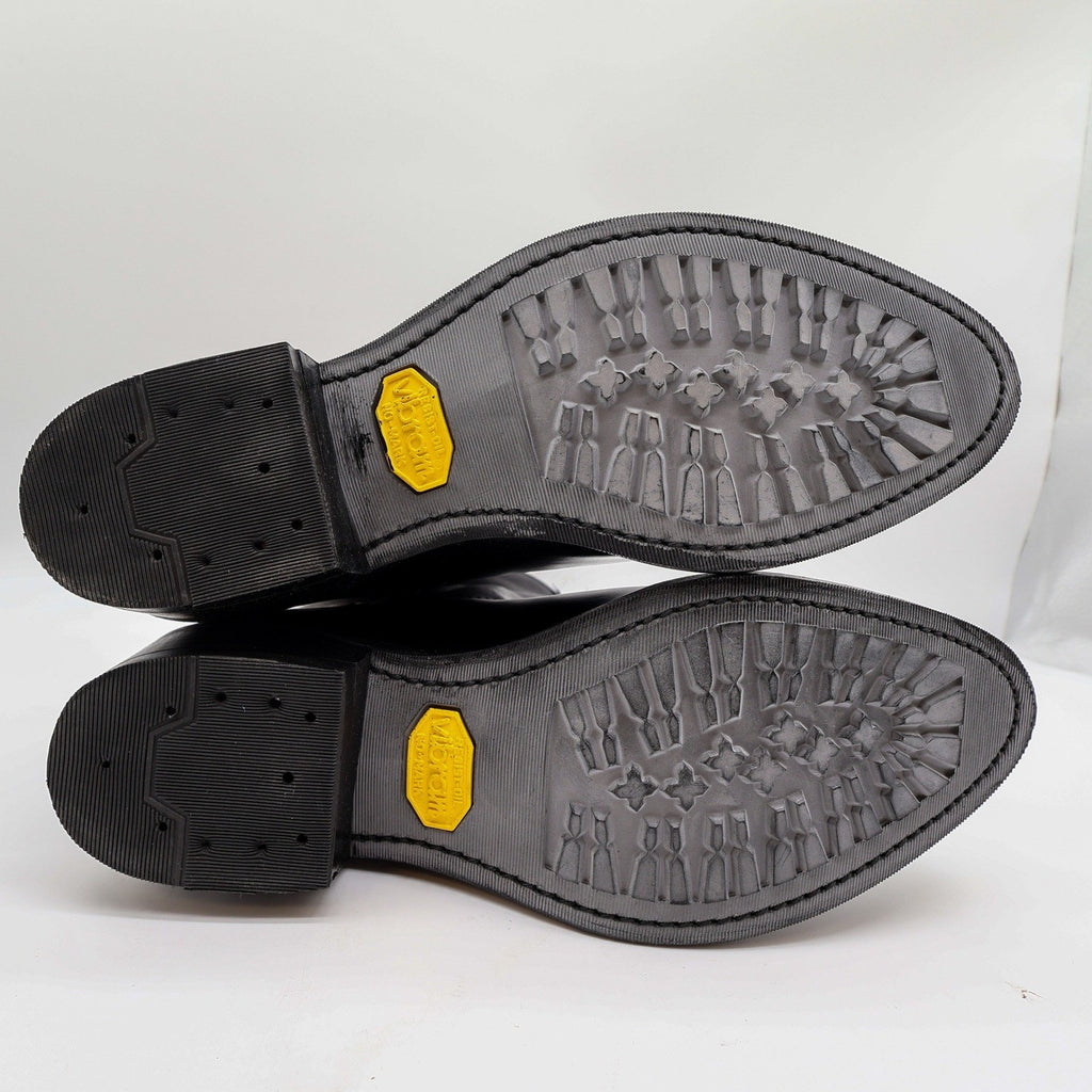 Double-H 4620 Work Western Boots Mens 9 D Black Leather NWT Made in USA Vibram