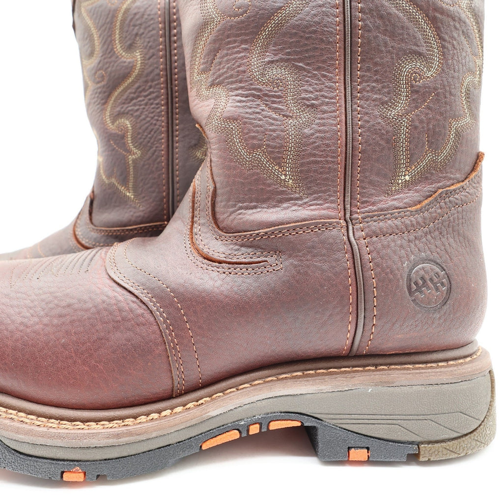Double-H Boots Mens 11 D Roper Leather Work Safety Toe DH5133 Brown NIB