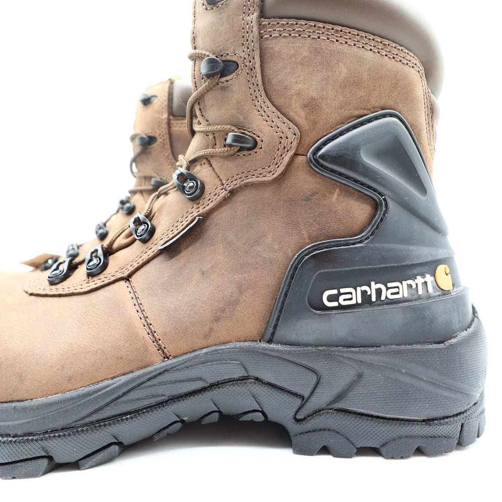 Carhartt Work Boots Mens 8.5 M Brown Leather Waterproof 6" Hiker Safety Toe NIB