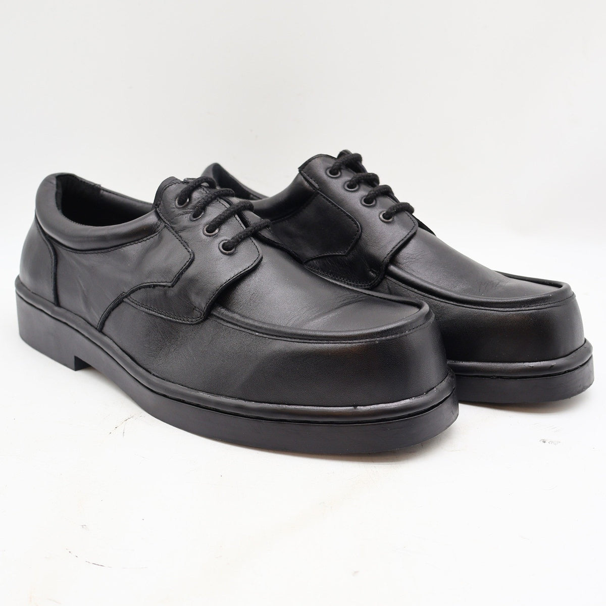 Vintage Boxer Dogs 9928 Black Leather Moc Toe Comfort Oxfords Men's 11D Deadstock