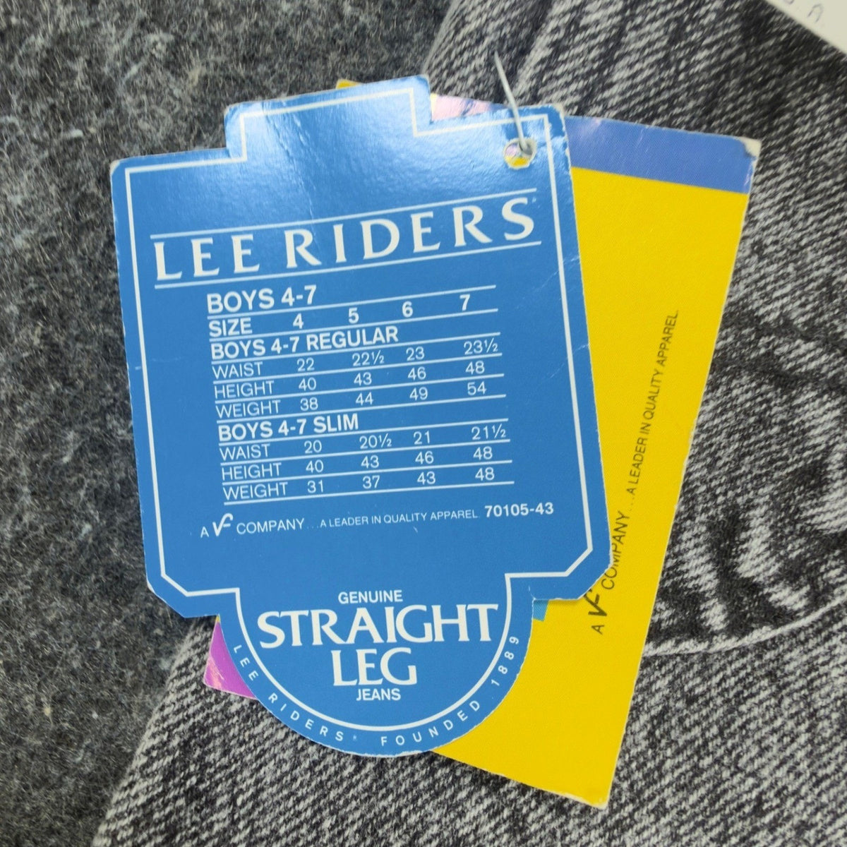 Lee Vintage 80s Riders Jeans Boys 5 Reg Glacier Acid Wash Denim NWT USA