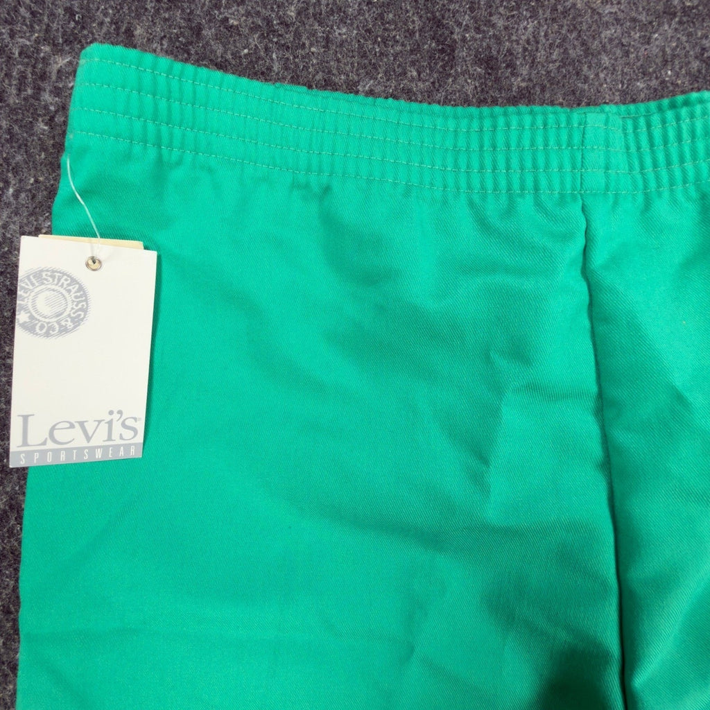 Levi's Vintage 80s Shorts Girls 14 Green Cotton Blend Deadstock NWT USA Made - take2supply