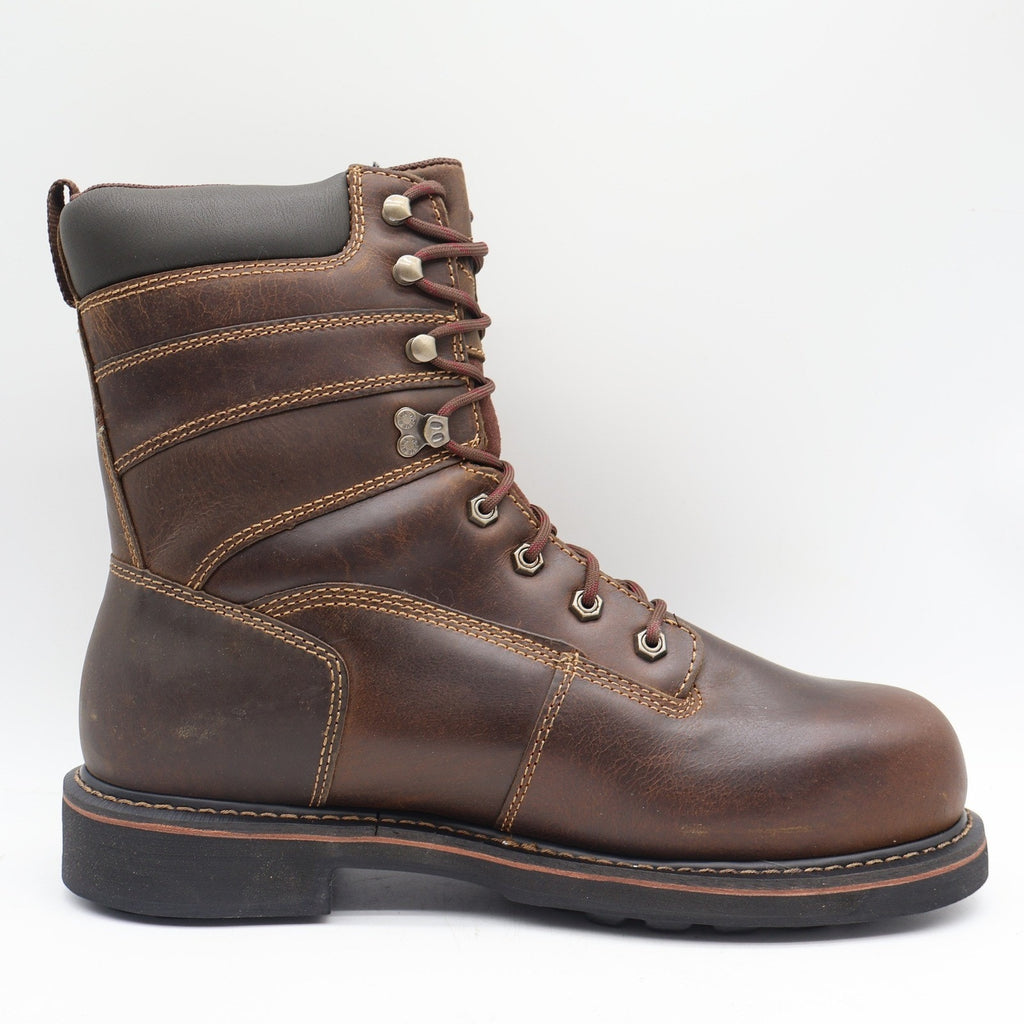 Wolverine Brek 8" Work Boots Mens 12 Brown Leather Steel Toe Waterproof W10082 - take2supply