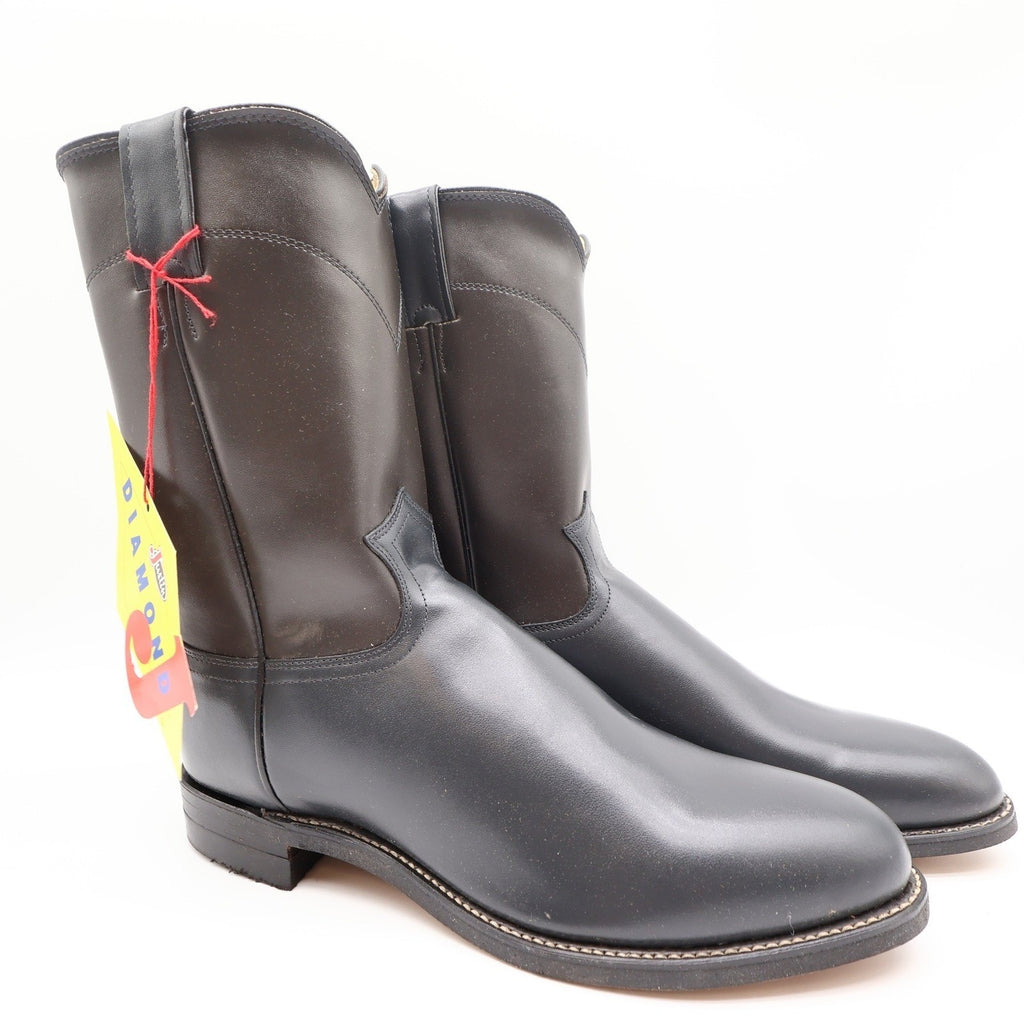 Justin Diamond J Boots Mens 9 D Vintage Grey Kipskin Leather Western 3025M NEW