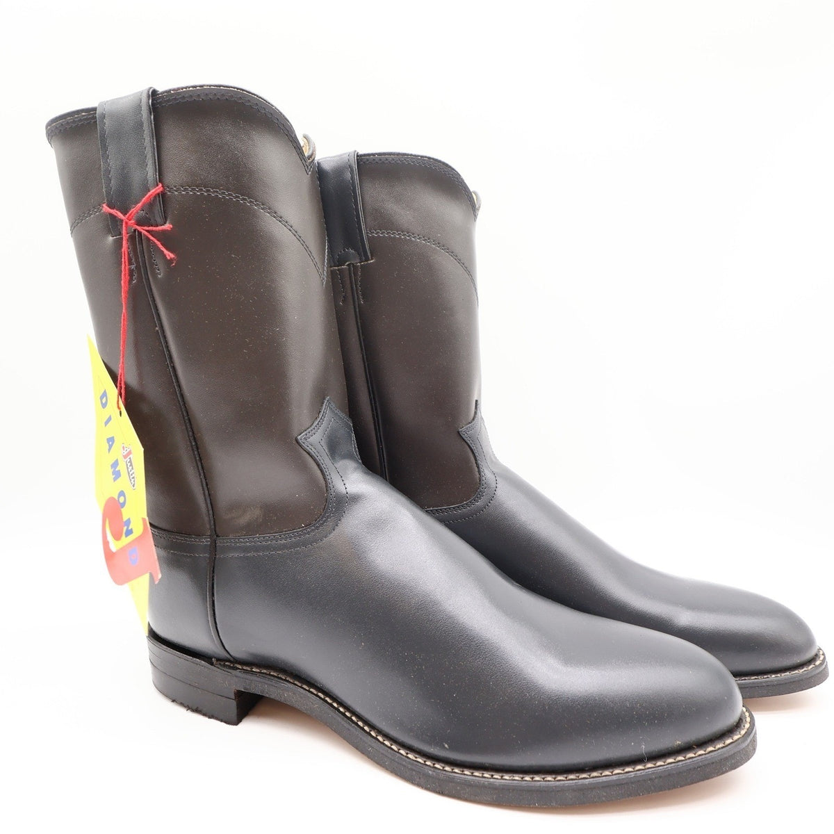 Justin Diamond J Boots Mens 9 D Vintage Grey Kipskin Leather Western 3025M NEW