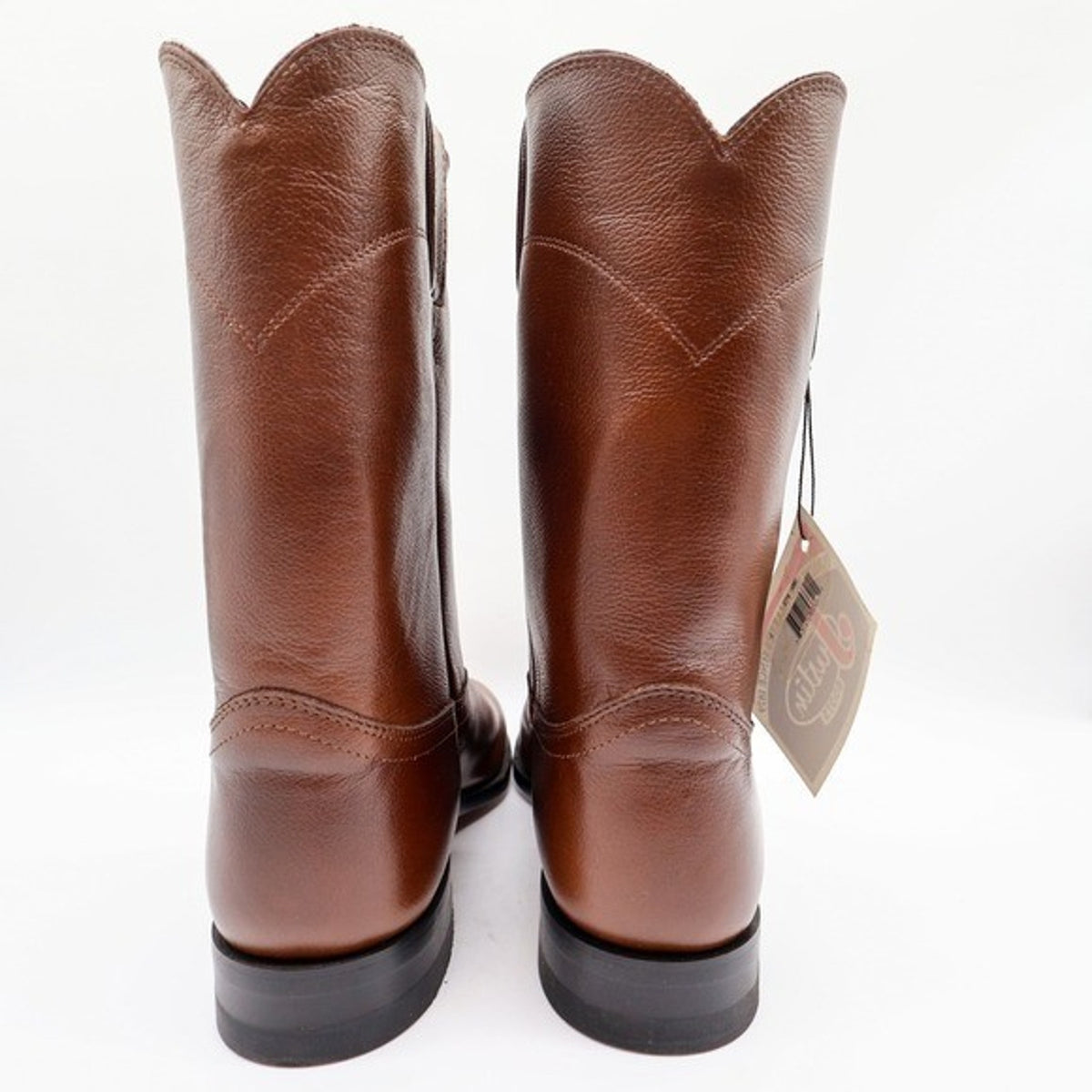 Justin Boots Mens 10D Roper Tan Corona Leather Vintage USA Western 3714 NWT - take2supply