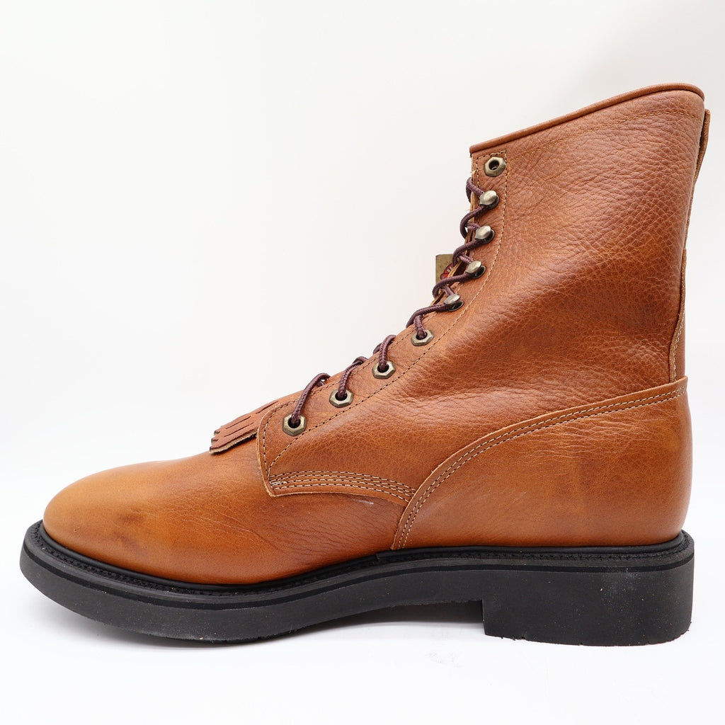 Justin 762 Work Boots Mens 13D Copper Caprice Leather Made in USA New With Box
