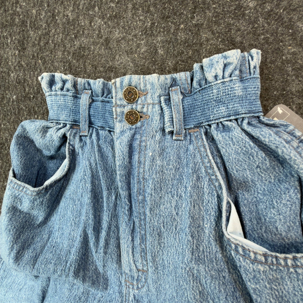 Lee Vintage 80s Islander Jeans Womens 7 Med Blue Denim Elastic High Waist NWT