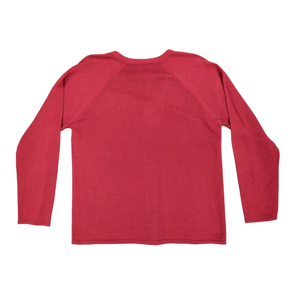 Southern Lady Cardigan Sweater Womens Small Vintage 90s Wine Red Acrylic 1W57