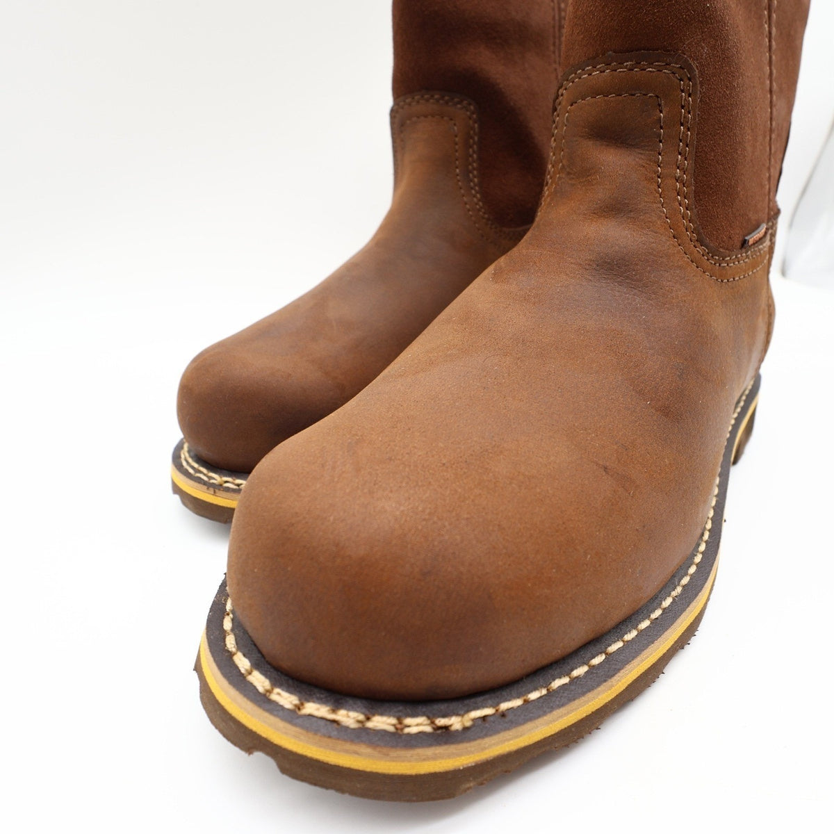 Carhartt Waterproof 10-Inch Pull-On Work Boot Mens 9.5M Brown Leather NEW