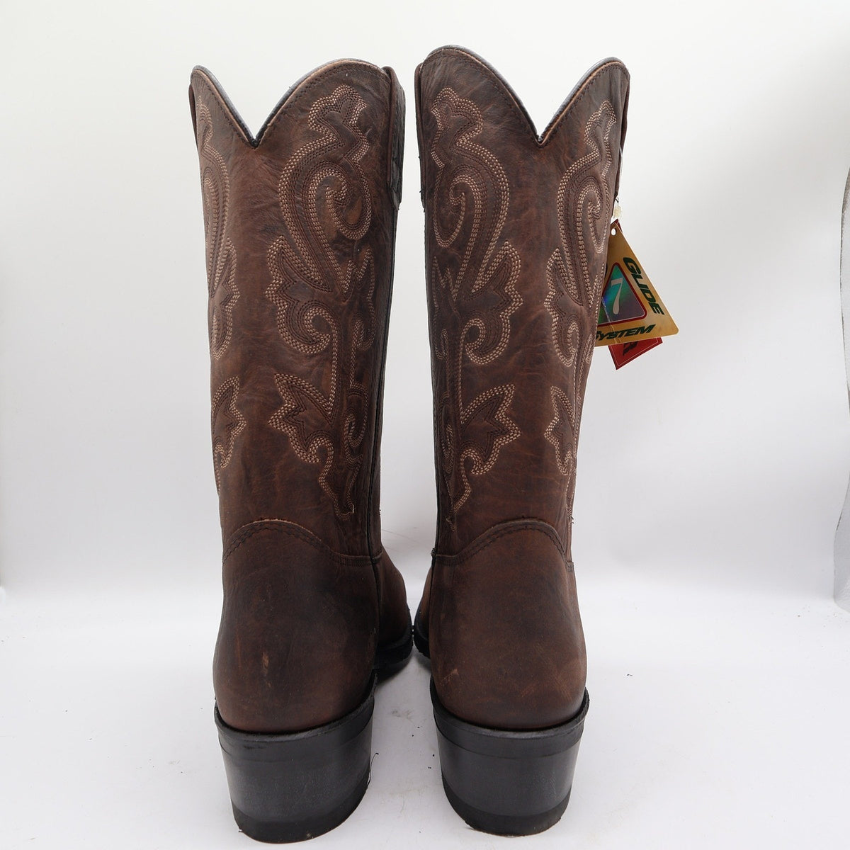 Double-H Aero-Glide 7 System Western Boots Mens 12 D Brown Leather NWT