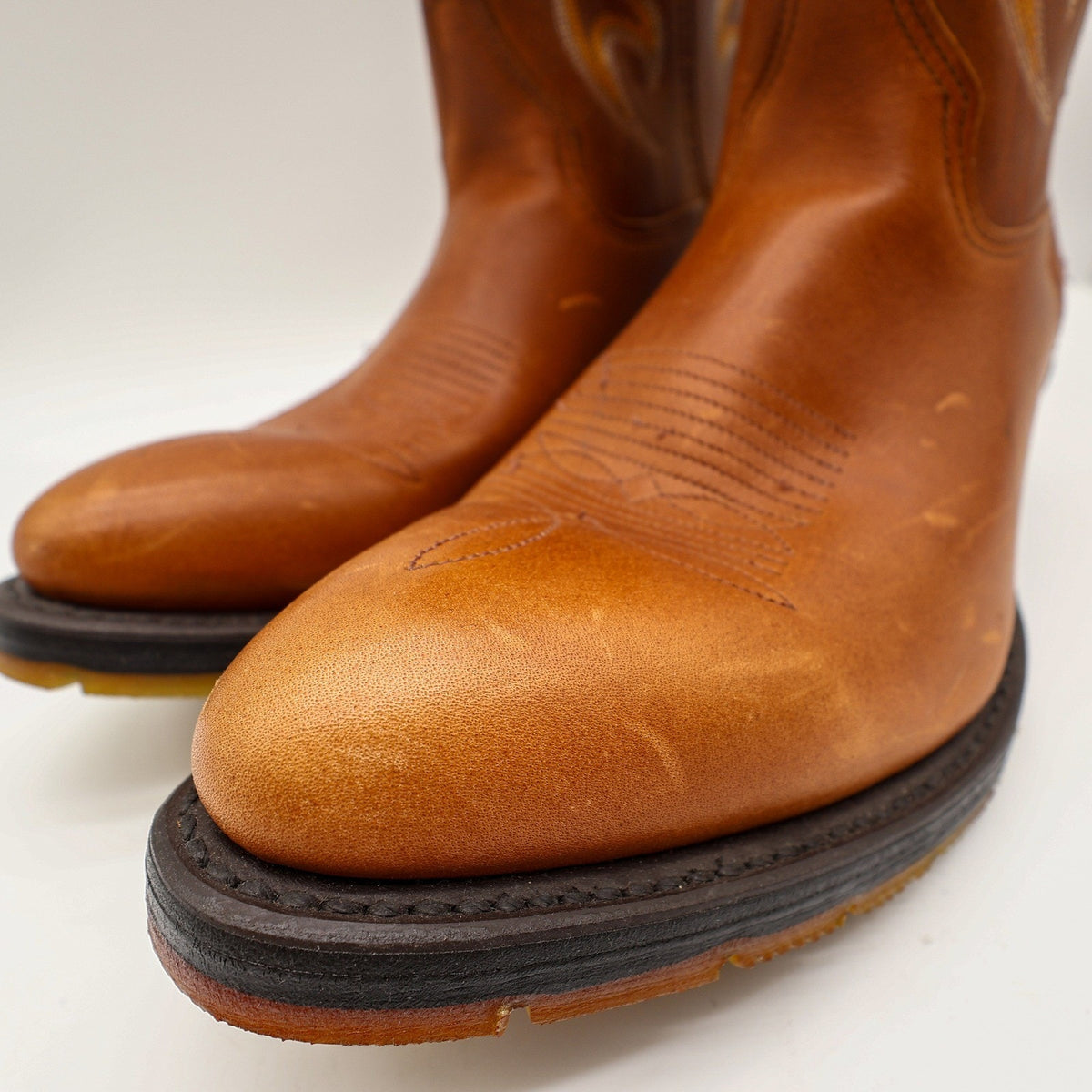 Double-H 3229 AG7 Brown Leather Western Work Boots Men's 10.5D NWT Deadstock
